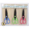 LOT OF THREE NEW CRAFTING SCISSORS