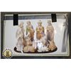 11PC PORCELAIN NATIVITY SET ON WOOD BASE