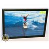 Image 1 : WOOD FRAMED PICTURE /W GLASS – SURFING COUPLE