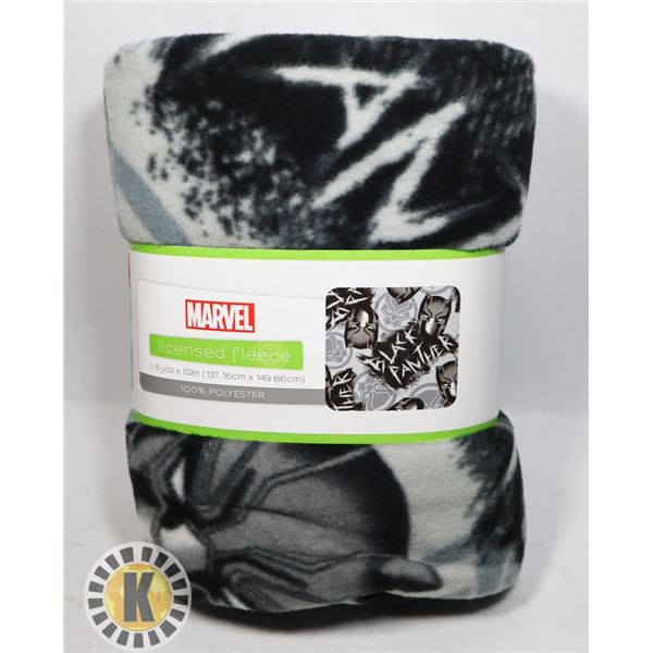 NEW BLACK PANTHER FLEECE THROW BLANKET