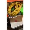 Image 1 : 2 EXTENSTION CORDS AND BOX OF TOOLS INCLUDING ALBION B26 T600 EPOXY GUN