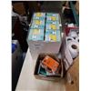 Image 2 : LOT OF MINI WASTE BASKETS, LIGHTS, TAPE AND CALCULATORS
