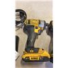 Image 3 : DEWALT CORDLESS TOOL SET - 2 DEWALT CORDLESS IMPA CT GUNS, 2 BATTERIES AND CHARGER - TESTED WORKING