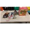 Image 1 : COLEMAN CATALYTIC HEATER, PROPANE HEATER, RIVETER, AND VOLT METER