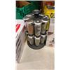 Image 3 : LOT OF GLASS LOCK CONTAINERS, SPICE RACK, SILICONE LIDS, AND ELECTRIC WINE SET