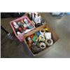 Image 1 : 2 CRATES AND BOX OF SHOP FLUIDS AND TAPE