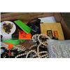 Image 8 : LOT OF GLASS CZECHESLOVAKIAN GLASS NECKLACES, POCKET KNIVES AND EYEGLASSES