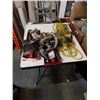 Image 1 : 2 TRAYS OF TOOLS, EXTENTION CORD, CHAIN