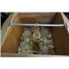Image 1 : BRASS AND GLASS CHANDELIER