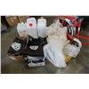 Image 1 : 3 PLASTIC JUGS WITH BOX OF PLASTIC AND 2 BOXES OF PLASTIC BAGS