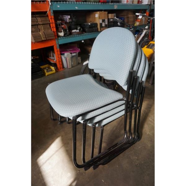 4 STACKING CHAIRS