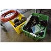 Image 1 : 2 CRATES OF HEAVY DUTY CASTERS, PLASTIC BAGS AND AIRLINE