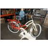 Image 1 : SCHWINN RED/CREAM WOMEN 6 SPEED CRUISER HYBRDID BIKE WITH HAND BRAKE AND LUGGAGE RACK