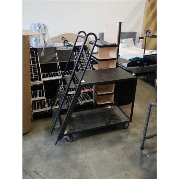 4 WHEEL LADDER 2 TIER CART