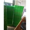 Image 1 : 2 STACKS OF GREEN BINS - VARIOUS QUALITY, SOME BROKEN