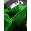 Image 2 : 2 STACKS OF GREEN BINS - VARIOUS QUALITY, SOME BROKEN