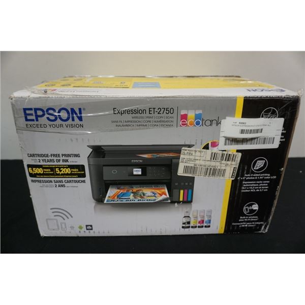 EPSON EXPRESSION ET-2750 ECOTANK ALL IN ONE PRNTER - TESTED WORKING