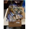 Image 1 : BOX OF GOLD COLOR CHRISTMAS DECOR AND ANGELS