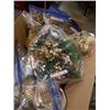 Image 2 : BOX OF GOLD COLOR CHRISTMAS DECOR AND ANGELS