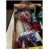 Image 2 : BOX OF CHRISTMAS BALL ORNAMENTS, WALL HANGING, TREE SKIRT AND MORE
