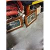 Image 1 : 2 FRAMED PRINTS AND VASE WITH DECORATIVE STICKS