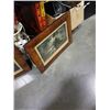 Image 2 : 2 FRAMED PRINTS AND VASE WITH DECORATIVE STICKS