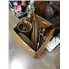 Image 1 : BOX OF BRASS DECOR, UMBRELLA STAND, PLATTERS