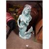 Image 3 : PIER 1 MERMAID FIGURE 22 INCHES TALL, WOOD BIRDCAGE, PUNCH BOWL AND CAKE PEDESTALS