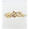 Image 1 : NEW STERLING SILVER 10KT. ROSE GOLD PLATED ROSE MOTIF RING, SIZE 6.5, W/A $850.00