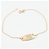 Image 1 : NEW 10KT. GOLD BRACELET ID TAG HEART BRACELET, W/A $625.00