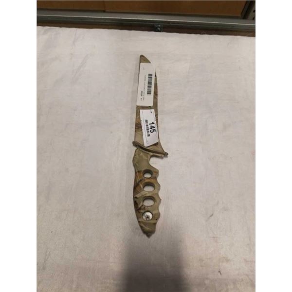 CAMO FIXED KNIFE WITH SHEATH