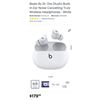 Image 1 : Beats By Dr. Dre Studio Buds In-Ear Noise Cancelling Truly Wireless Headphones - White Retail $179.9