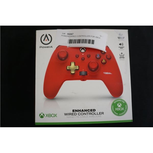 POWERA WIRED CONTROLLER FOR XBOX ONE AND SERIES X - TESTED WORKING, RETAIL $34.99, REAR BUTTONS DAMA