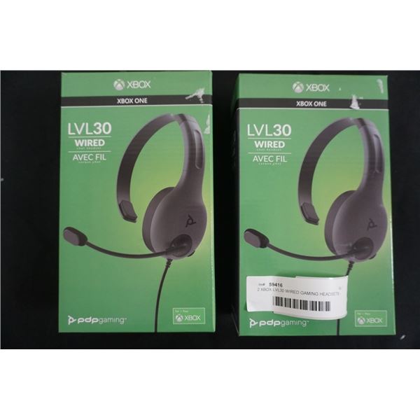 2 XBOX LVL30 WIRED GAMING HEADSETS - TESTED WORKING, RETAIL $29.98