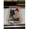 Image 1 : BIN OF JEWELRY, CLOISONNE BEADS, BUDDHA PENDENT, PEARL NECKLACES