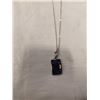 Image 3 : SWAROVSKI CRYSTAL NECKLACE WITH PURPLE FACETED STONE PENDENT