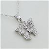 Image 2 : NEW STERLING SILVER DIAMOND BUTTERFLY PENDANT WITH STERLING CHAIN, 0.02CTS, W/A $855.00,