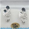 Image 1 : NEW 10KT. WHITE GOLD DIAMOND EARRINGS, 16 DIAMONDS, 0.24CTS, W/A $2200.00