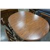 Image 3 : OAK DINING TABLE WITH 4 CARVED WOOD CHAIRS