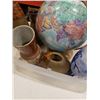 Image 2 : MACLEANS WORLD GLOBE AND EASTERN VASE WITH WOOD VASES