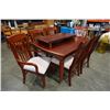 Image 2 : DINING TABLE WITH LEAF AND 6 CHAIRS
