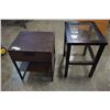 Image 1 : 2 MODERN ENDTABLES - ONE GLASS