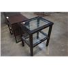 Image 2 : 2 MODERN ENDTABLES - ONE GLASS
