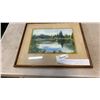 Image 1 : "QUIET LAKE" WATERCOLOR BY JOAN HUNT