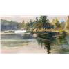 Image 3 : "QUIET LAKE" WATERCOLOR BY JOAN HUNT