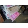 Image 3 : ENDTABLE SIDE TABLE AND ORGANIZER WITH CONTENTS