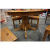 Image 4 : OAK DINING TABLE WITH 4 PINE CHAIRS