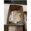 Image 2 : 34 VINTAGE DOILIES, 2 EMBROIDERED PILLOW CASES 2 SMALL TABLE CLOTHS, TEAPOT COVER AND BOX OF SMALL P