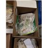 Image 7 : 34 VINTAGE DOILIES, 2 EMBROIDERED PILLOW CASES 2 SMALL TABLE CLOTHS, TEAPOT COVER AND BOX OF SMALL P