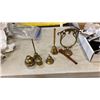 Image 3 : BRONZED VASE AND BRASSBELLS